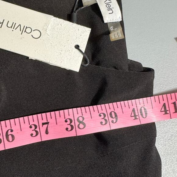 Calvin Klein Womens Faux Wrap Mini Dress Size 2X Black Career Business Neutral - Picture 12 of 14